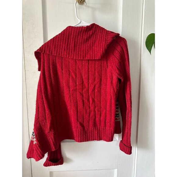 Knitted by Bass Women’s size medium red sweater - Picture 7 of 8